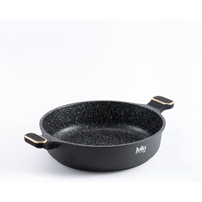 Julia ElitePro Plus Shallow Casserole With Lid 32 Cm Size Black - Image 4