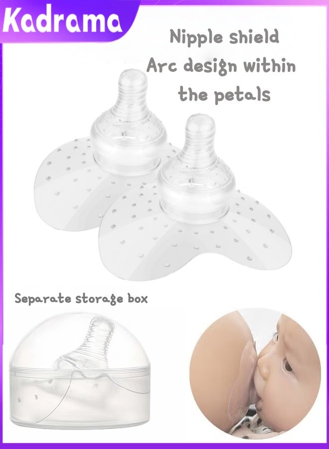 KADRAMA 2 Pcs Contact Nipple Shields, Ultra-Thin and Super-Soft Food-Grade Silicone Nipple Extender  nipple-shields - Image 1