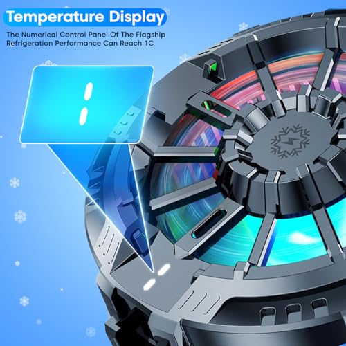 Sounce Mobile Cooling Pad Mobile Cooler Gaming Fan for Instant Cooling Advanced Refrigeration Chip and LED Temperature Display Compatible for Android and iPhones (Black, 5.7 CM) - Image 5