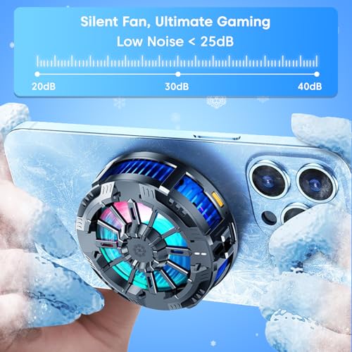 Sounce Mobile Cooling Pad Mobile Cooler Gaming Fan for Instant Cooling Advanced Refrigeration Chip and LED Temperature Display Compatible for Android and iPhones (Black, 5.7 CM) - Image 4