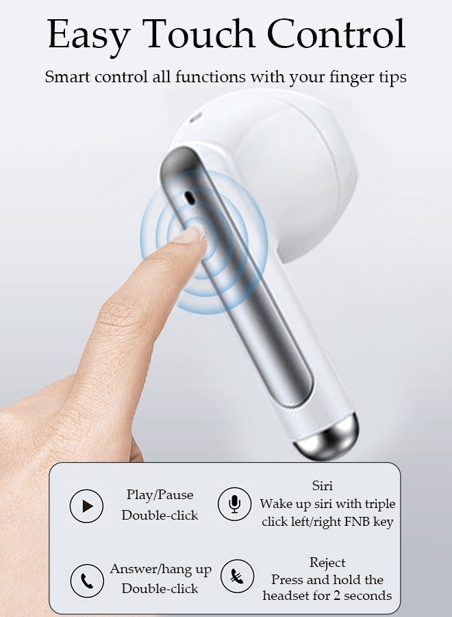 DUNISO Wireless Earphones Bluetooth 5.3 in-Ear Wireless Earbuds,Bluetooth Earbuds Touch Control, Charging Case With LED Power Display for Running Sport Gym - Image 2