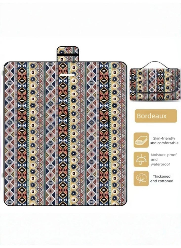 KELIO Extra Large Picnic Blanket 200x200cm Waterproof Foldable Portable 3-Layer Outdoor Mat for Family Gatherings, Camping, Beach, Park, Grass & Indoor Use - Image 1