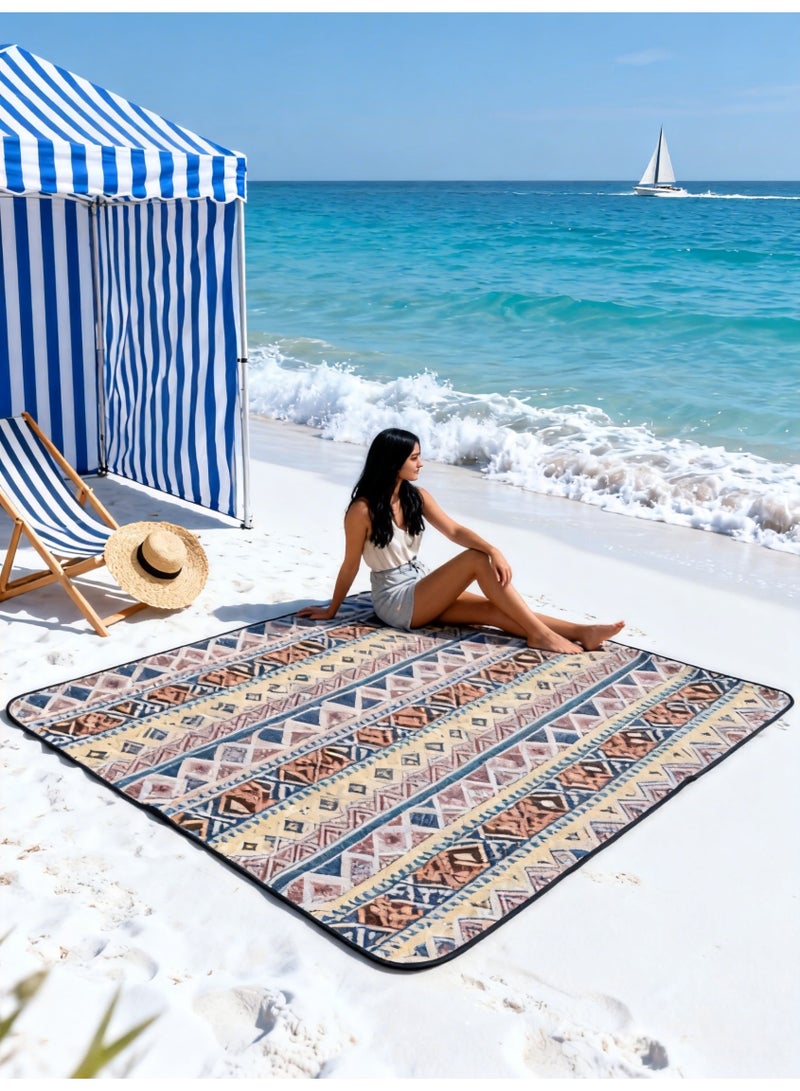 KELIO Extra Large Picnic Blanket 200x200cm Waterproof Foldable Portable 3-Layer Outdoor Mat for Family Gatherings, Camping, Beach, Park, Grass & Indoor Use - Image 4