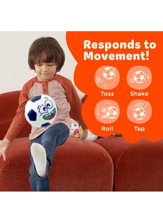Move2Play موف2بلاي، كرة قدم تفاعلية مضحكة مع موسيقى وتأثيرات صوتية، كرة للأطفال، هدية عيد ميلاد للأولاد والبنات من 1، 2، 3+ سنوات - Image 3