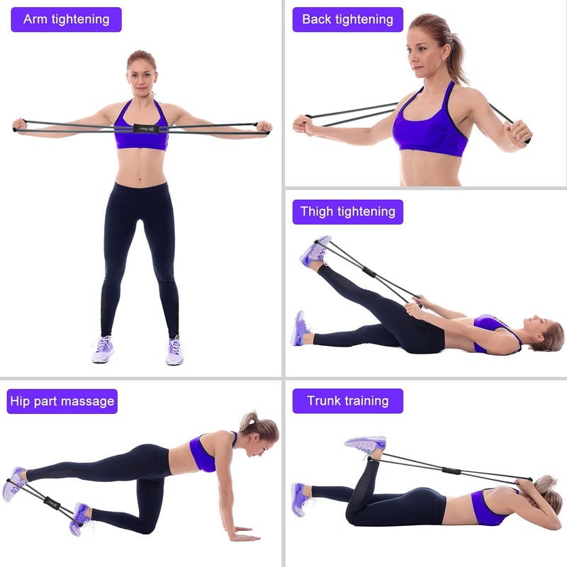 HPYGN Resistance Bands, Figure 8 Exercise Bands for Women Men, 8 Shaped Resistance Bands for Arms, Chest Expander, Yoga Gym Fitness Pulling Rope 8 Word Elastic for Exercise Muscle Training Tubing - Image 3