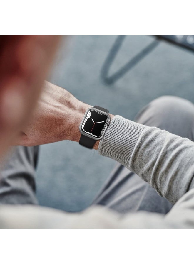 Protective Case Compatible with Apple Watch Bumper 41mm with Anti-Scratch Tempered Glass Screen Protector Film,360 Shockproof PC Cover... - Image 4