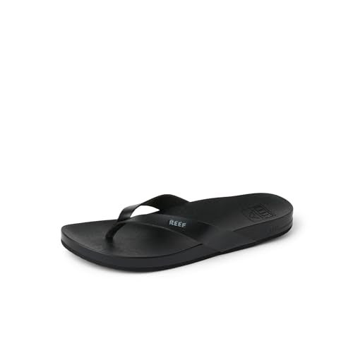 Reef Cushion Court Womens Flip Flop, Molded Cushion Footbed, Arch Support, Black, 6 - Image 1