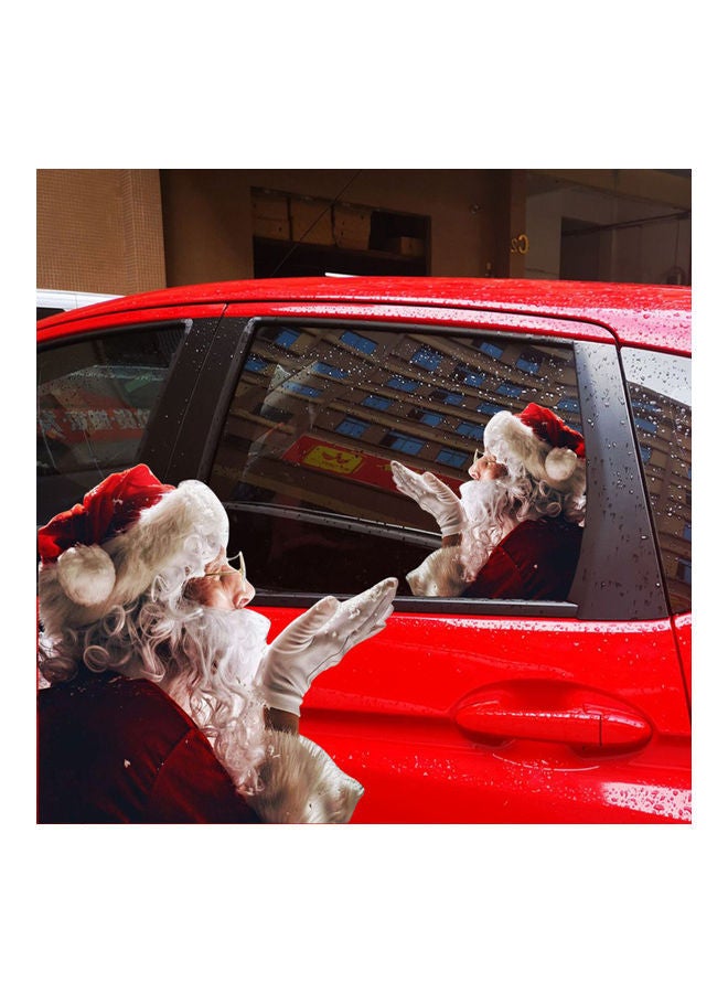 NIBEMINENT 2-Piece 3D Cartoon Santa Car Sticker - Image 3