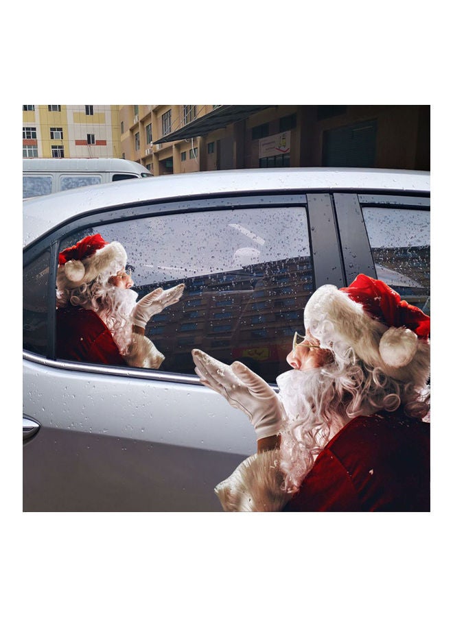 NIBEMINENT 2-Piece 3D Cartoon Santa Car Sticker - Image 4