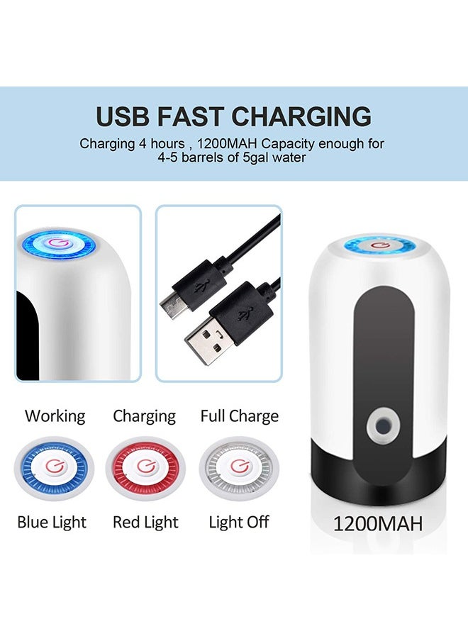Arabest Water Jug Pump, Electric Water Bottle Pump, USB Charging Automatic Drinking Water Pump for Universal 3-5 Gallon Bottle, Portable Water Dispenser for Camping  - Image 4