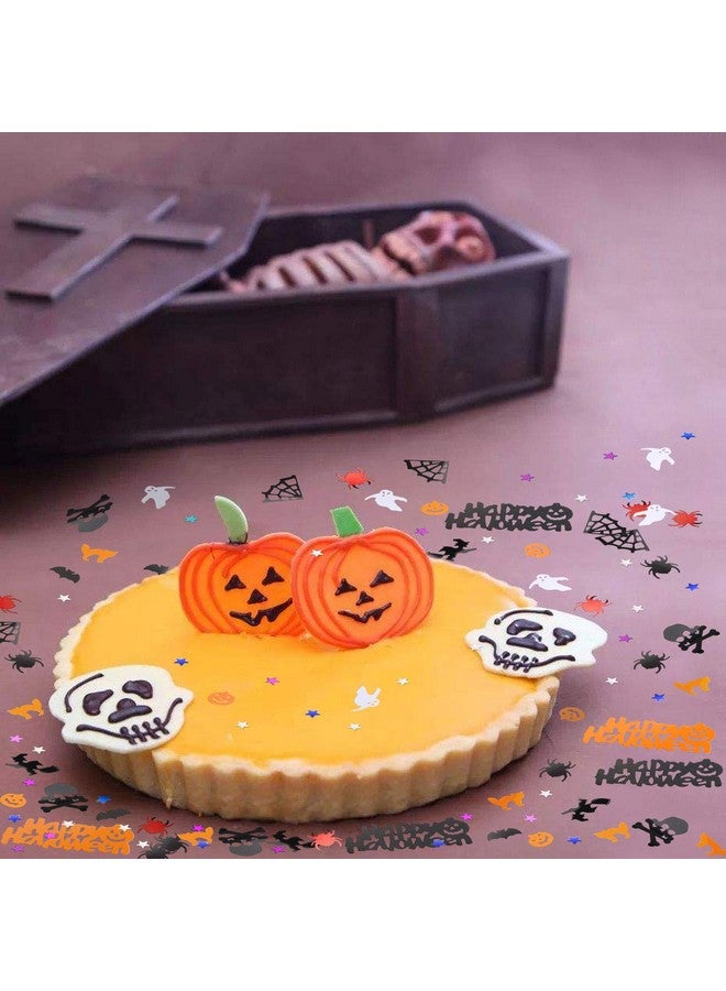 Konsait 2000+pcs Halloween Confetti Table Confetti Table Scatter Pumpkins Spiders Bats Witches Spider Webs Star Cat Ghost Halloween Skull Confetti for Halloween Party Favor Decorations Supplies - Image 4