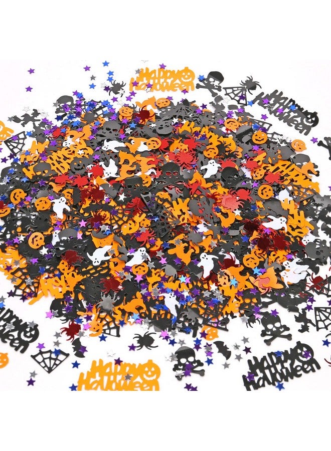 Konsait 2000+pcs Halloween Confetti Table Confetti Table Scatter Pumpkins Spiders Bats Witches Spider Webs Star Cat Ghost Halloween Skull Confetti for Halloween Party Favor Decorations Supplies - Image 5