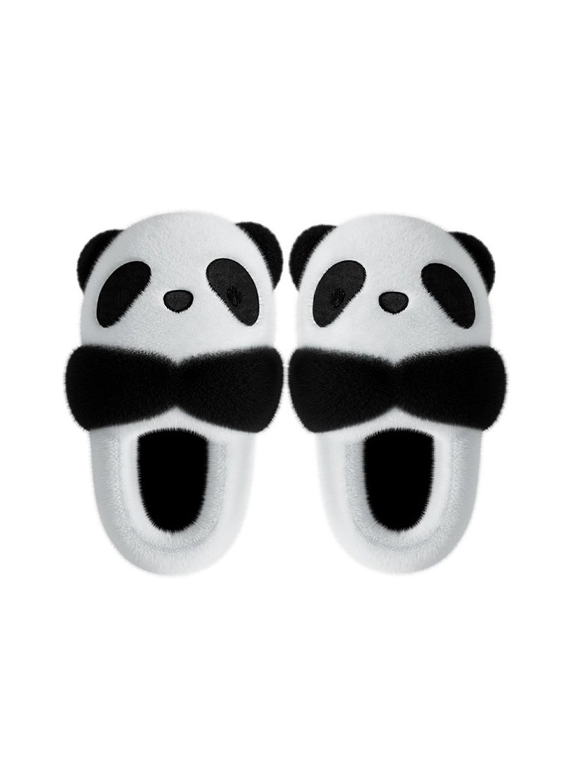 Style نعال قطن باندا لطيفة دافئة منزلية داخلية كرتونية من القطن الصوفي - Image 1