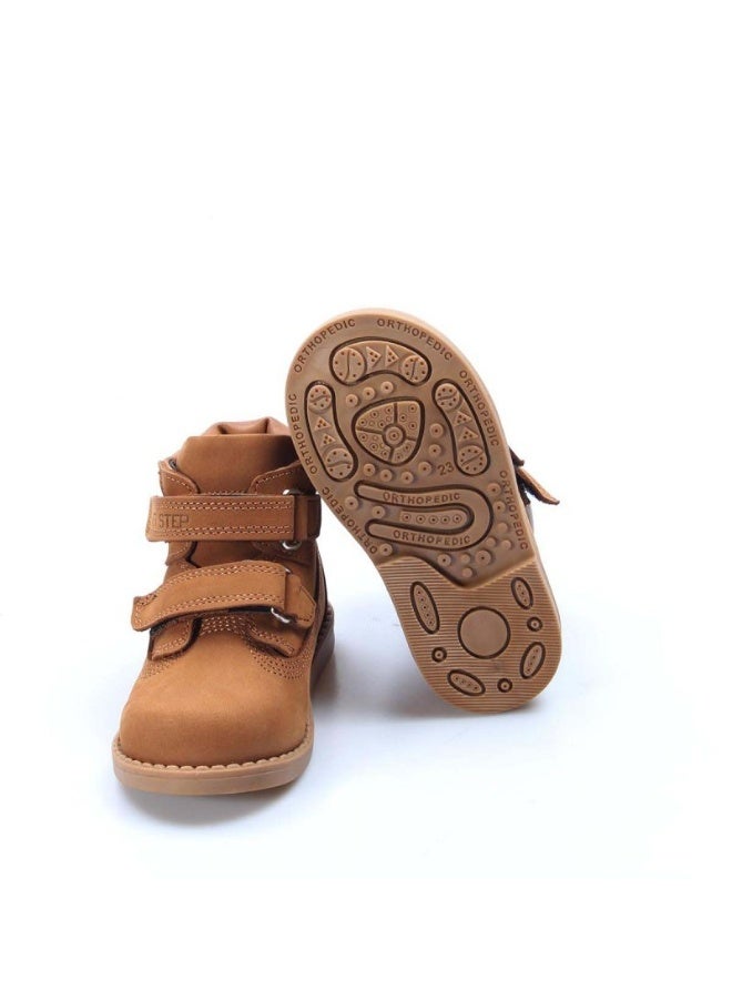 Fast Step Leather Orthopedic Boots with Velcro Closure - Image 1