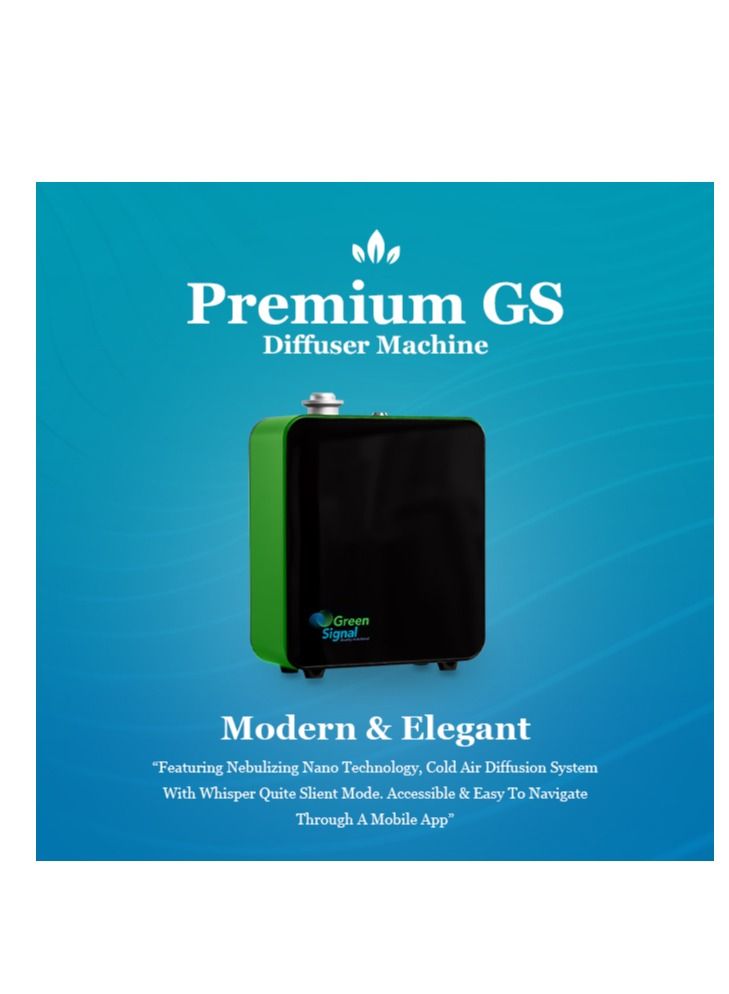 Green Signal Premium Aroma Oil Diffuser – Bluetooth Control – Medium Size – HVAC Compatible – Silver – 500ml Capacity-green  - Image 3