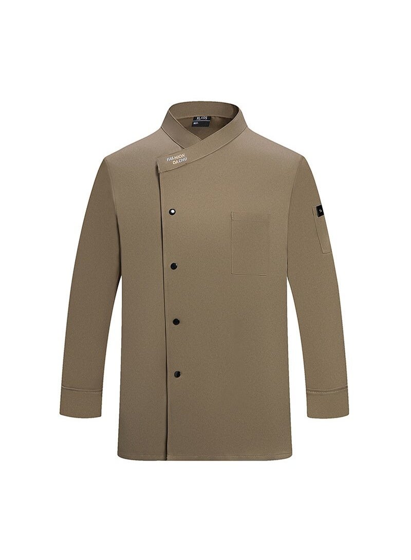 NIBEMINENT Restaurant Kitchen Chef Uniform Restaurant Kitchen Chef Uniform Chef Clothes Men Women Chef Shirt Breathable Chef Top Workwear - Image 1