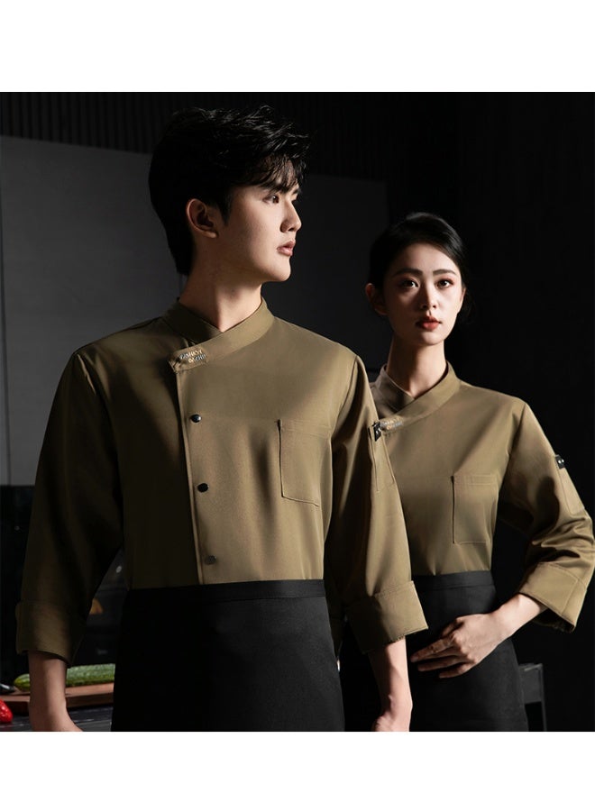 NIBEMINENT Restaurant Kitchen Chef Uniform Restaurant Kitchen Chef Uniform Chef Clothes Men Women Chef Shirt Breathable Chef Top Workwear - Image 3