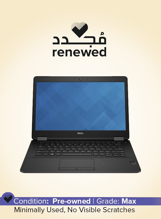 DELL Renewed - Latitude 7470 Laptop With 14-Inch Display,Intel Core i7 Processor/6th Gen/8GB RAM/256GB SSD/Intel HD Graphics 520 English/Arabic Black - Image 1