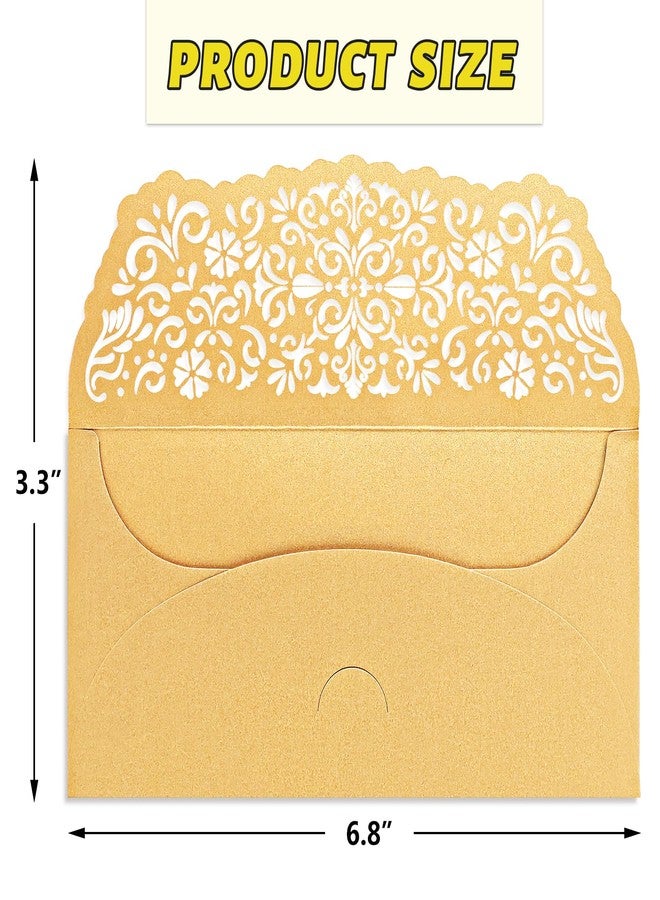 WorldBazaar 24PCS Gold Money Envelopes for Cash New Year 2025 Christmas Laser Cut Cash Holders Wedding Birthday Graduations Party Supplies - Image 2