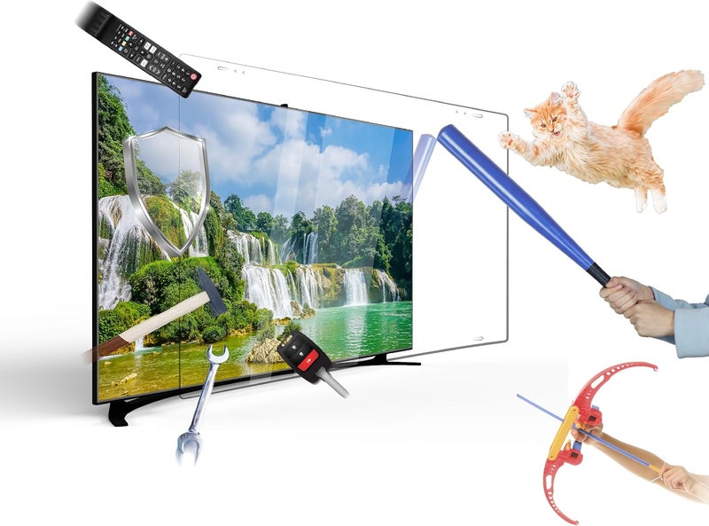 Witforms WETFORMS 42 Inch TV Screen Protector, Ultra Shock Protection, Shatterproof, Waterproof, Blue and UV Protection .Easy Installation and Suitable for All Screen Types. - Image 1