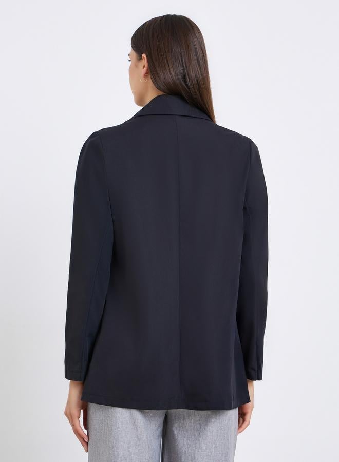 تايك تو بليزر بأكمام طويلة وجيوب سادة - Image 4