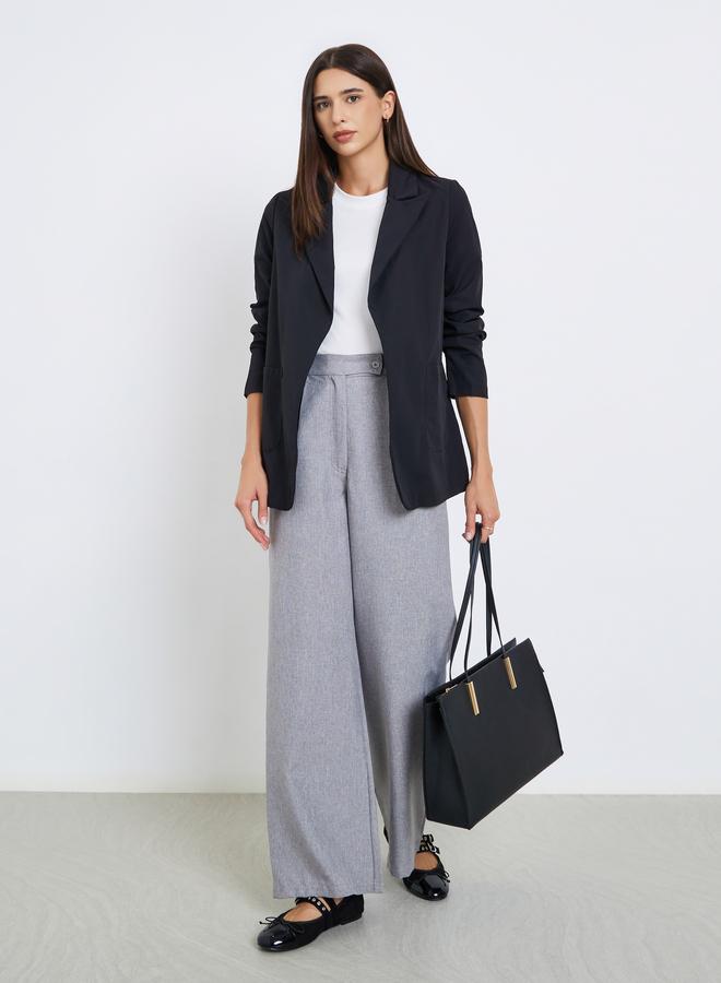 تايك تو بليزر بأكمام طويلة وجيوب سادة - Image 2