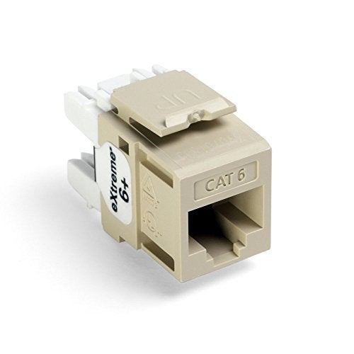 Leviton Extreme 6+ QuickPort Connector, CAT 6, 61110-RI6, Ivory - Image 1
