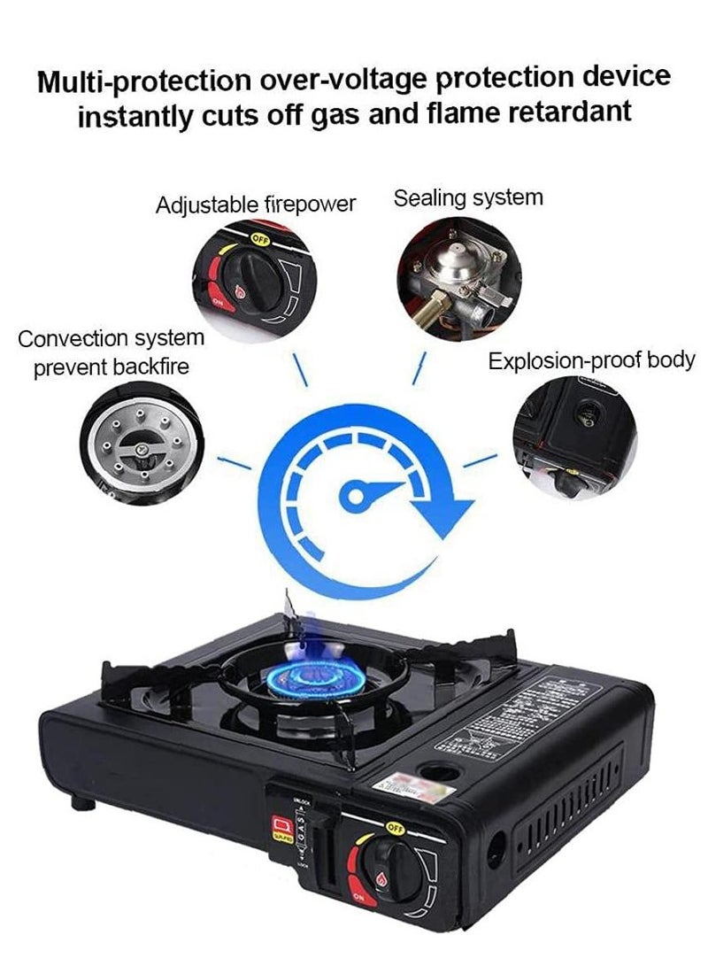 GO2CAMPS Portable Camping Stove with Butane Gas Catridge-Two way Connector - Image 4