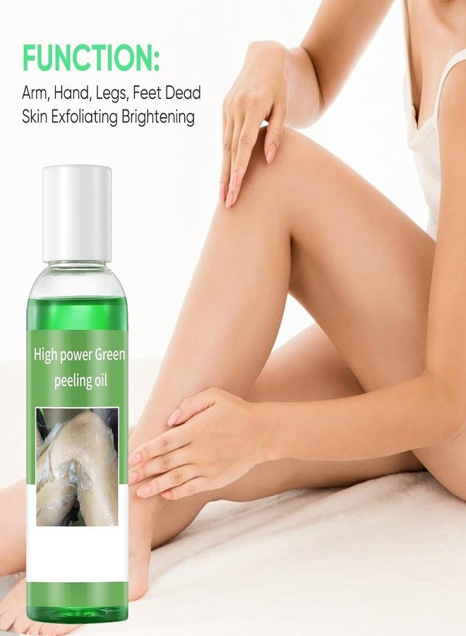 YAFUSIPE Peeling Oil for Dark Skin Green Peeling Oil Solution Extra Strength Exfoliate Body Extra Strong Exfoliating Peels for Hand Feet Dark Knuckle Knee Elbow Chemical Peel Body for All Skin Type 3.38 FLOZ - Image 4