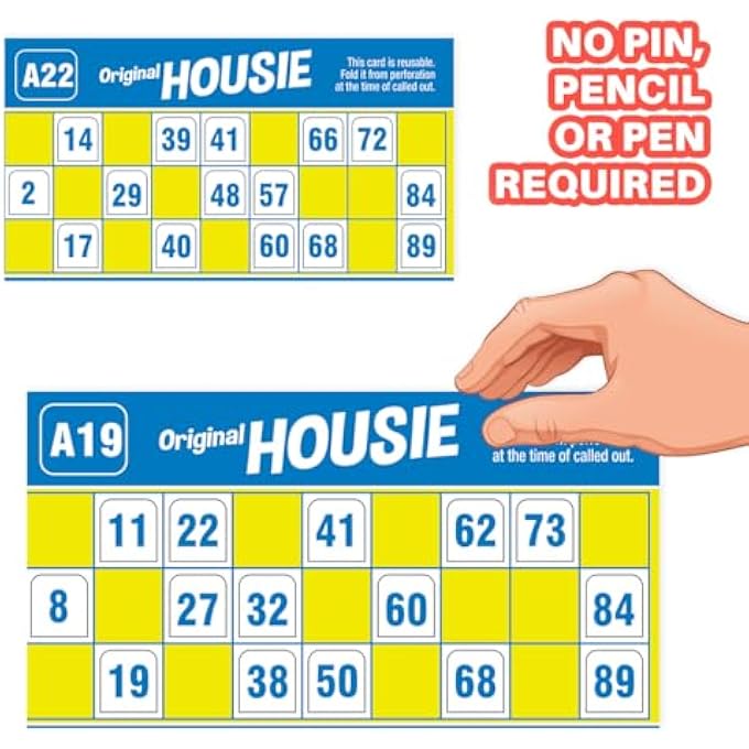Ratna's Original Housie! with 48 Reusable Cards.(FOLD and Unfold)its Simple. - Image 5