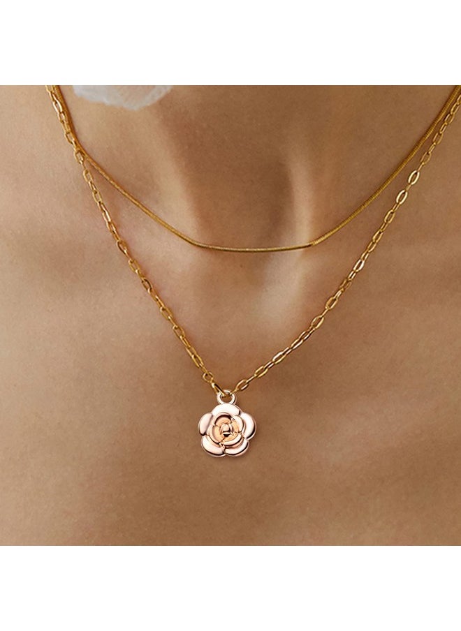 BronaGrand BronaGrand Rose Charm Pendant,60pcs Alloy Rose Flower Charms Flower Bead Charms Craft Supplies for Jewelry DIY Necklace Earrings Bracelet Making Accessory,Antique Silver and Gold  - Image 5