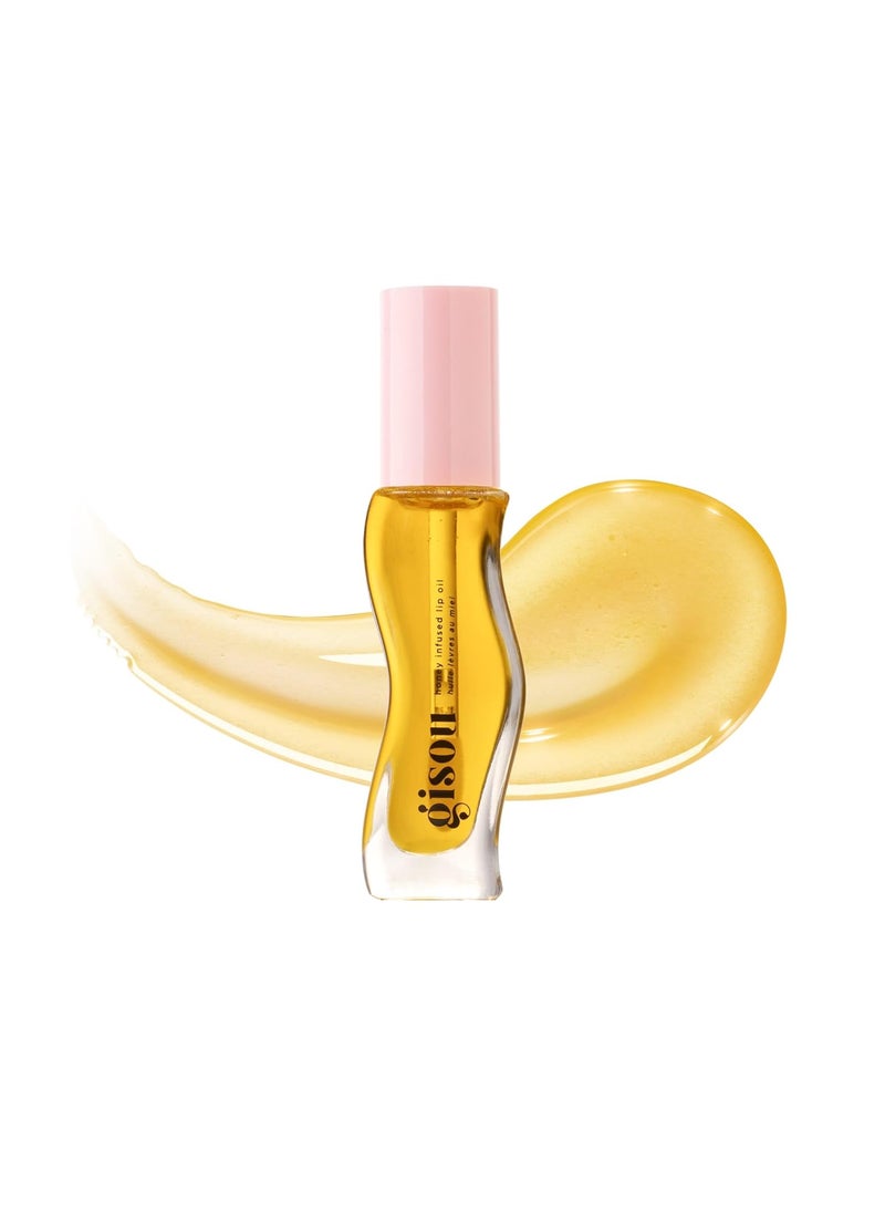 Gisou Gisou Honey Infused Hydrating Lip Oil, Nourishing Lip Moisturizer for Dry Lips, High Shine, Smooth Finish, Clear Golden Glow Shade, Fresh Honey Scent, Honey Gold, 8ml 