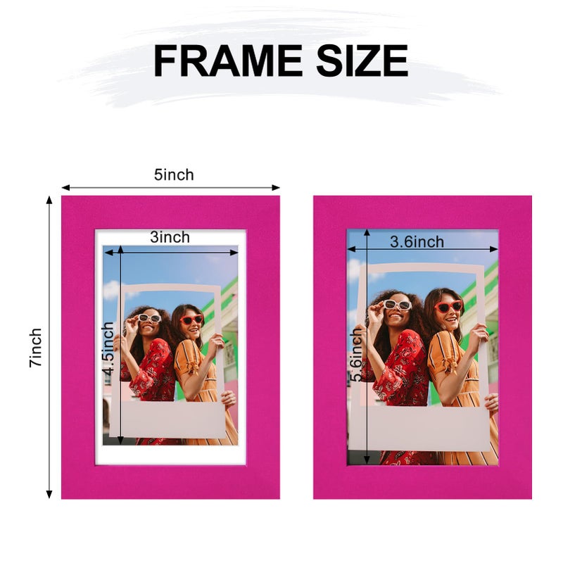 Vittanly 4x6 Picture Frame  Display Pictures 3.5x5 with Mat or 4x6 without Mat  Engineered Wood with Shatter Resistant Plexiglass  Photo Frame for Wall or Table Top Display  Rose Red  1 Pack - Image 3