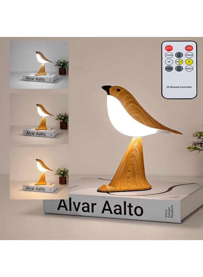 Y&D Small Bird Desk Lamp, Rechargeable Cordless Table Lamp with 3 Color Temperatures, Remote Control & Touch Sensor, Multi-Function Battery Operated Bird Night Light for Bedroom, Kids, 1 Pack - Image 1