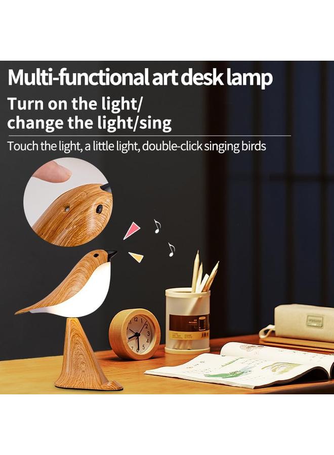 Y&D Small Bird Desk Lamp, Rechargeable Cordless Table Lamp with 3 Color Temperatures, Remote Control & Touch Sensor, Multi-Function Battery Operated Bird Night Light for Bedroom, Kids, 1 Pack - Image 2