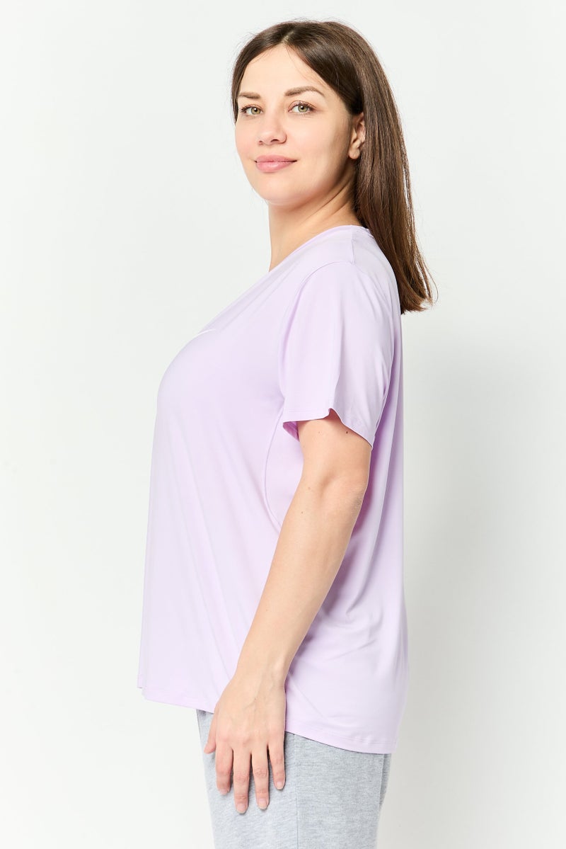 Nike Women Sportswear Fit Short Sleeve Training T-Shirt, Lilac - Image 3