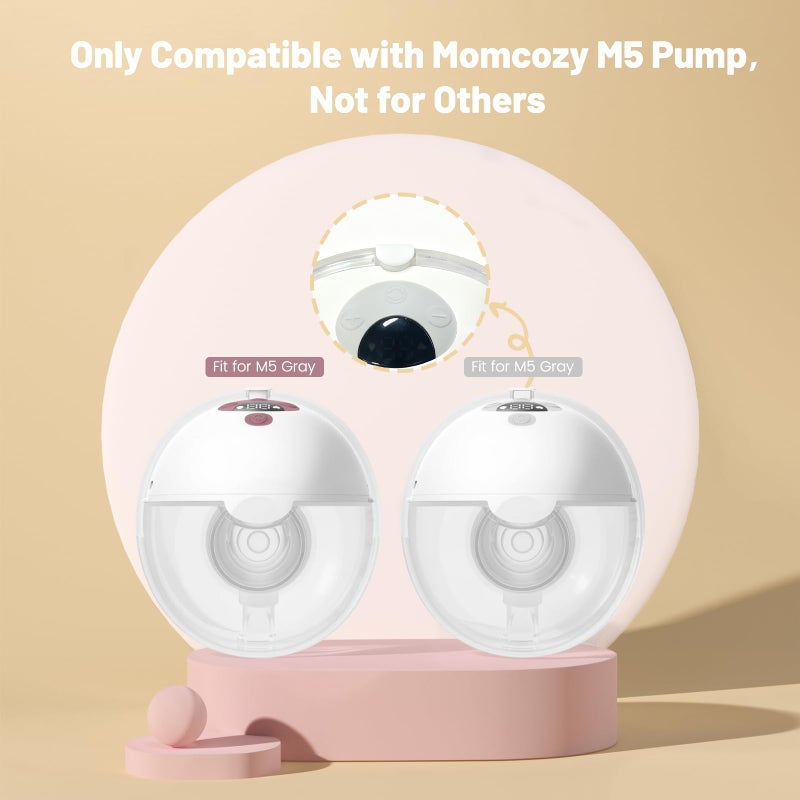 IVARONAL 6Pcs Silicone Spout Cap Compatible With Momcozy M5 Wearable Breastpump  Dustproof  Keep Clean  Prevents Leaks From The Top  Fit For M5 Breast Pump Parts  White 6Pack - Image 2
