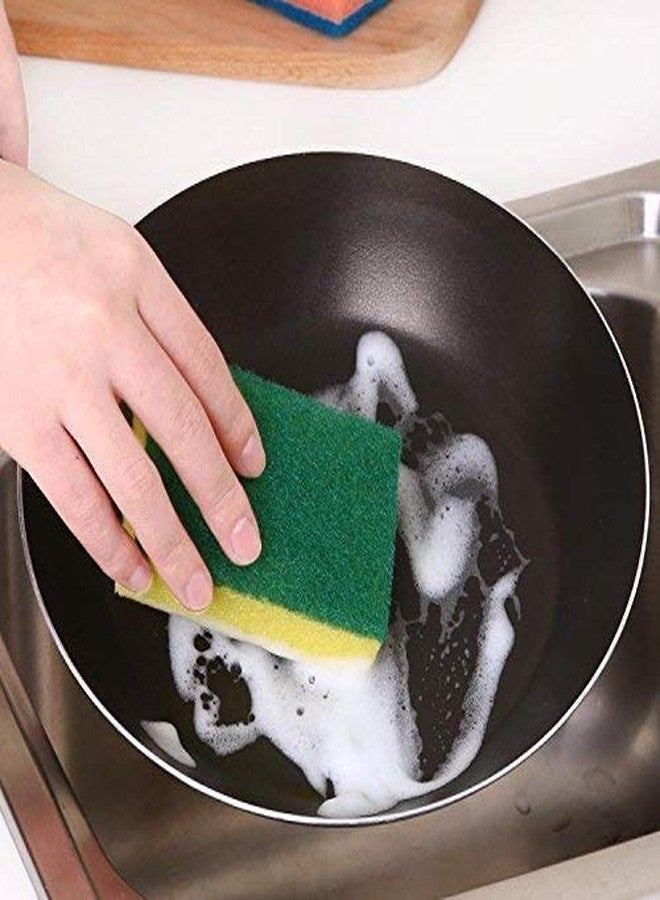 Magic Providers Sponge Scrub Pad for Utensils Cleaning in Kitchen Long Lasting Stain Removal Scrubber for Dish wash Liquid - Pack of 3 - Image 2