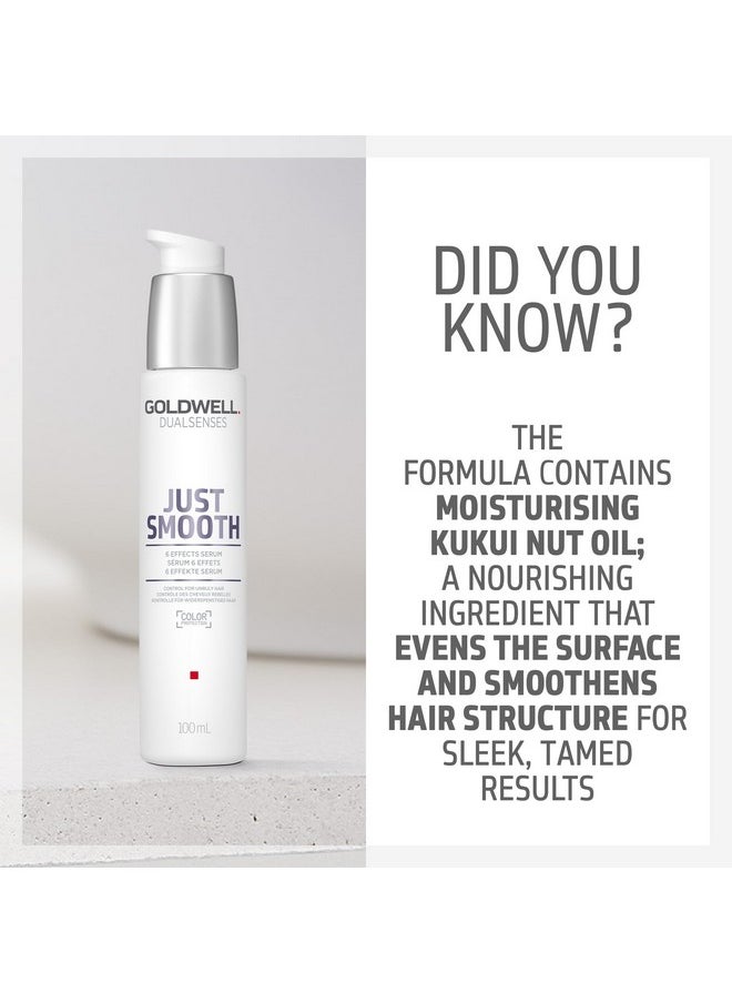 Goldwell Goldwell Dualsenses Just Smooth Taming Anti-Frizz & Humidity Control 6 Effects Serum, Paraben Free, Floral, 100ml  - Image 5