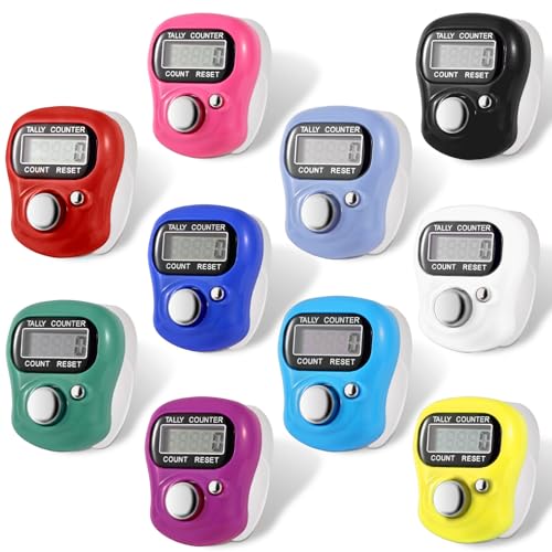 TESEAS Electronic Finger Counter, Mini LCD Digital Display Hand Tally Counter 5-Digit Number Count Clicker, Resettable Counters Clickers for Knitting, Crochet, Coaching, Lap, Golf, Toddler & Fidget 10 Colors - Image 1