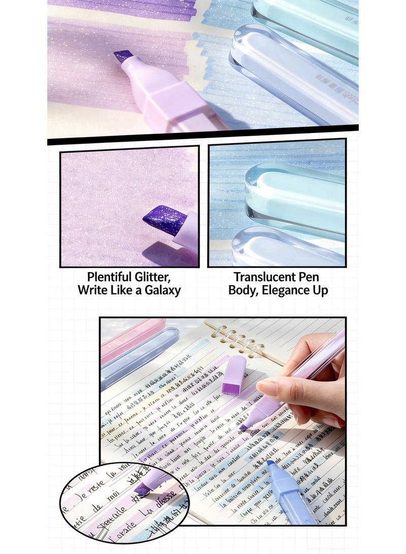 قلم إبراز لامع، قلم ملاحظات ملون، أدوات مكتبية إبداعية للطلاب - Image 4