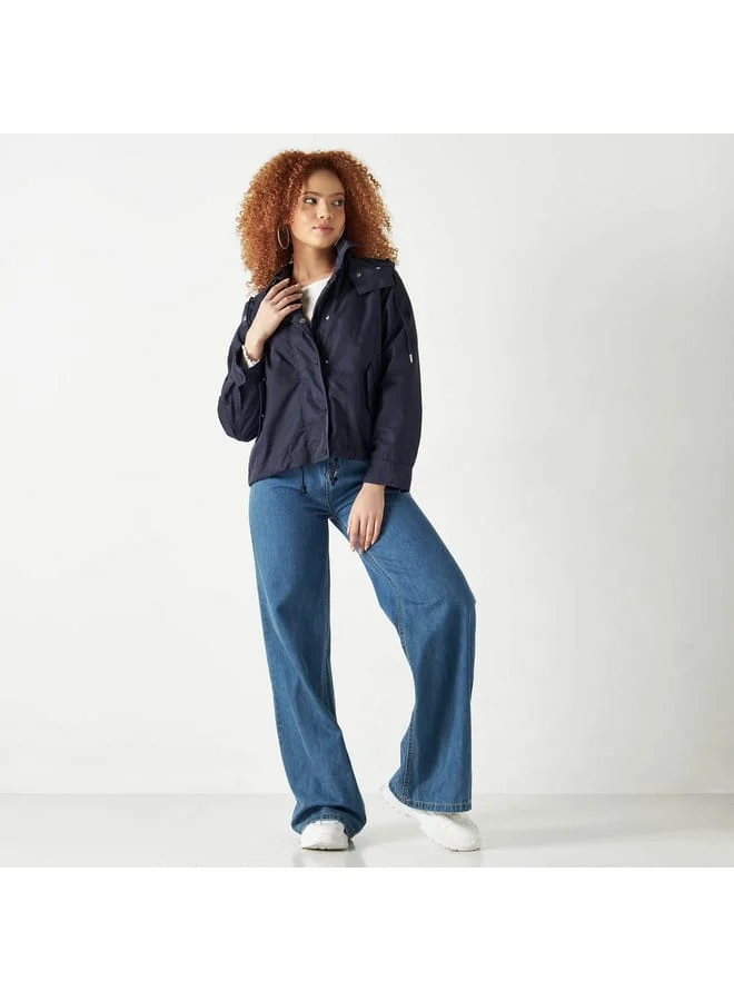 Lee Cooper Lee Cooper Zip Through Hooded Jacket with Long Sleeves and Pockets