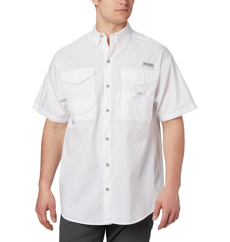 Columbia Mens PFG Bonehead Short Sleeve Fishing Shirt White XXSmall