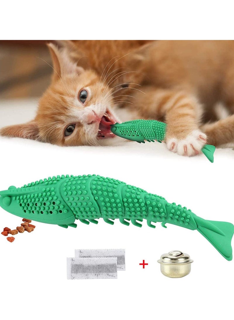 SYOSI Cat Catnip Toys Interactive Toothbrush Chew Toy for Kitten Kitty Cats Teeth Cleaning Dental Care Crayfish Shape Pet  - Image 1