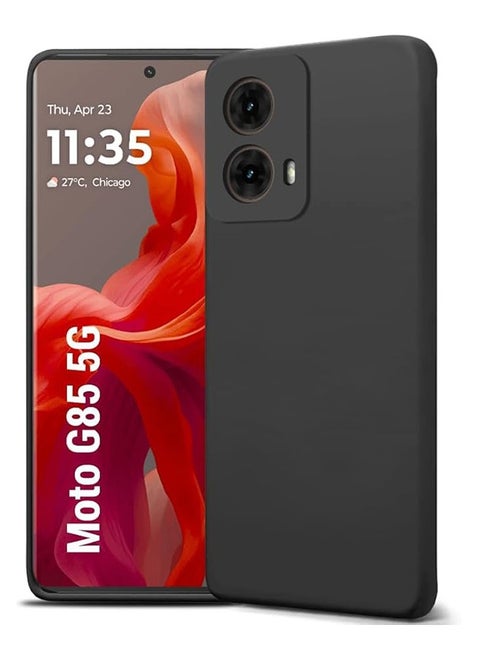 Case for Motorola G85 5G 6.67-Inch, Soft TPU Thin Protective Phone Cover , Anti-Fall Drop Protection, Anti-Fingerprints, Shockproof Case for Motorola G85 5G (Black)