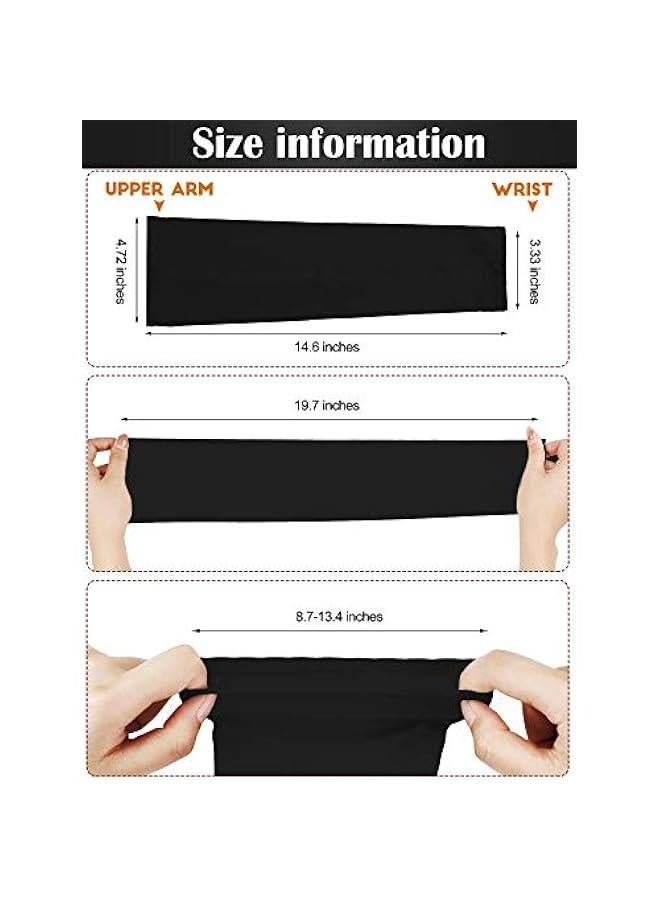 16 Pairs Arm Sleeves for Men Women UV Protection Cooling Arm Sleeves for Sports Workouts Tattoo Covers - Image 2