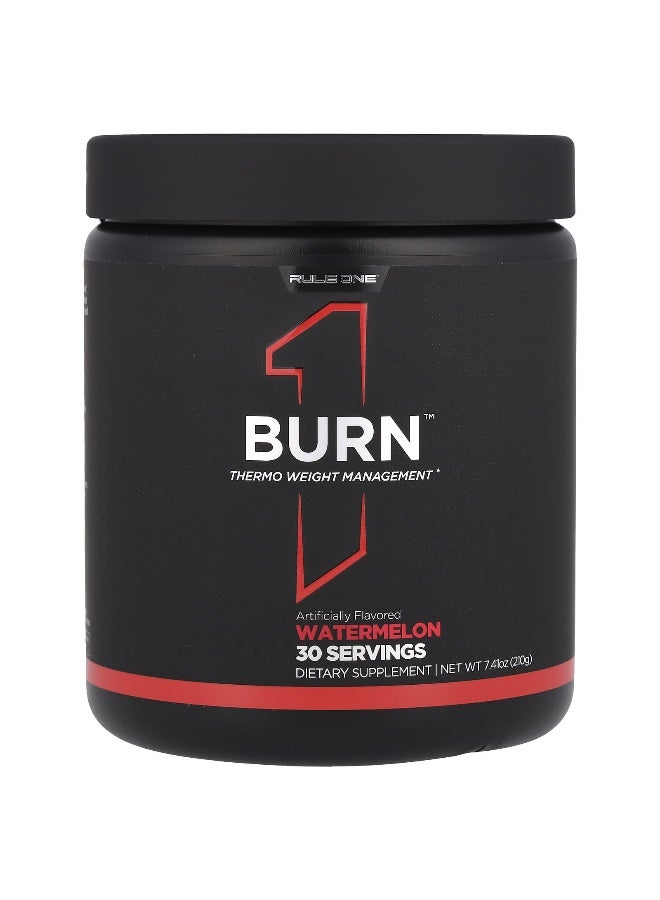 Rule One Proteins رويال ون بروتينز، بيرن™، إدارة الوزن الحراري، بطيخ، 7.41 أونصة (210 جرام) - Image 1