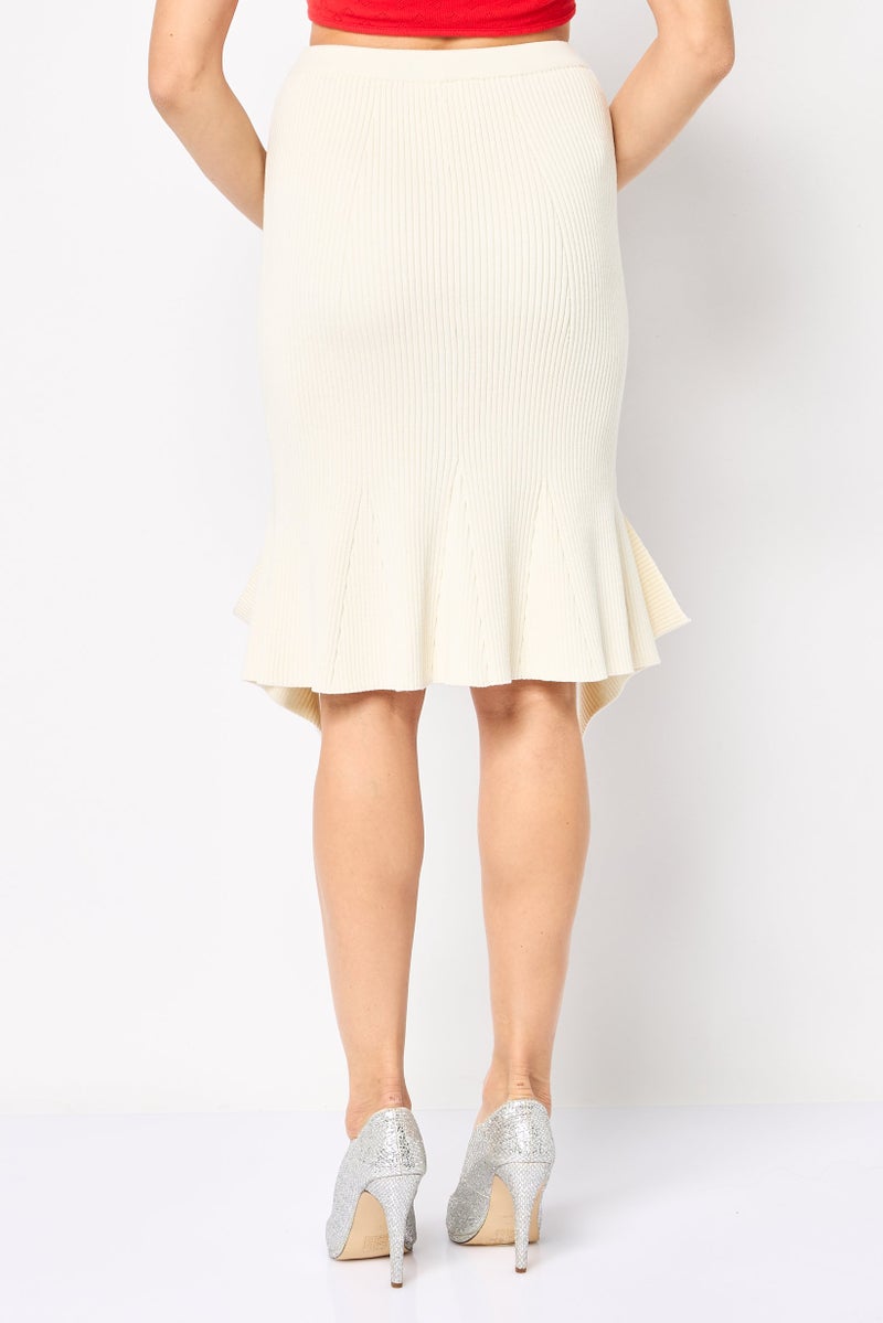 GIVENCHY تنورة ميني ضيقة للنساء، كريمي - Image 4