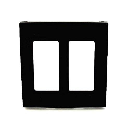 Leviton 2Gang Decora Plus Screwless Wall Plate 80309SE Black