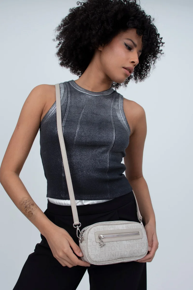 يونايتد كولورز أوف بينتيون Benetton Women's Crossbody Bag Stone BNT1319